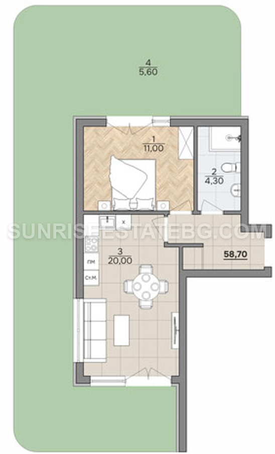 MODERN TWO-ROOM APARTMENT IN A BOUTIQUE BUILDING - SILENCE, STYLE AND THE SEA NEARBY