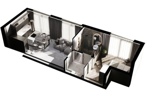 TWO-ROOM APARTMENT IN A BOUTIQUE COMPLEX